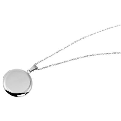 Kette ohne Anhänger ADELIA´S "Halskette – Medaillon aus Edelstahl 43 cm", silber, Halsketten, Damen, 43cm, Edelstahl, Ein stilvolles Geschenk für besondere Momente