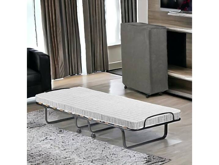 Talamo Italia Klappbett Oliveto weiß Matratze inklusive abnehmbarem Bezug Matratze 80 x 190 x 10 cm