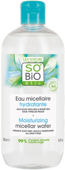 SO'BiO étic Aloe Vera Feuchtigkeitsspendendes Mizellenwasser 550 ml