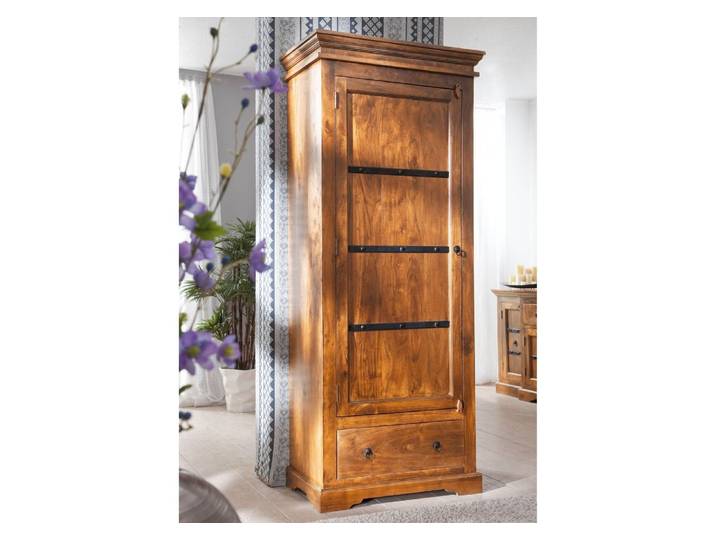 Armoire 80x40x193 Acacia laqué Miel OXFORD #0900