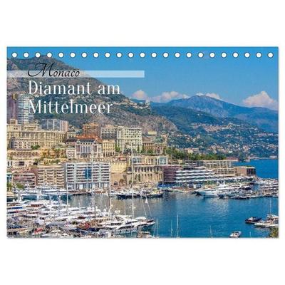 Monaco - Diamant am Mittelmeer (Tischkalender 2027 DIN A5 quer), CALVENDO Monatskalender