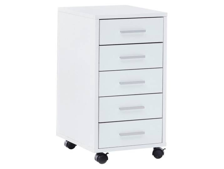 Mid.you Rollcontainer, Weiss, Holzwerkstoff, 5 Schublade(n) Schubladen, 33x63x38 cm, Büromöbel, Container, Rollcontainer