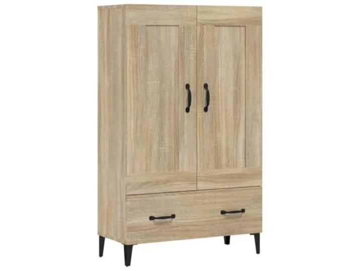 KKgypkn Highboard Sonoma-Eiche 70x31x115 cm Holzwerkstoff 2 Fächer, 1 Schublade, Industrielles Design, Mit Wandhalterung, Montageanleitung inklusive