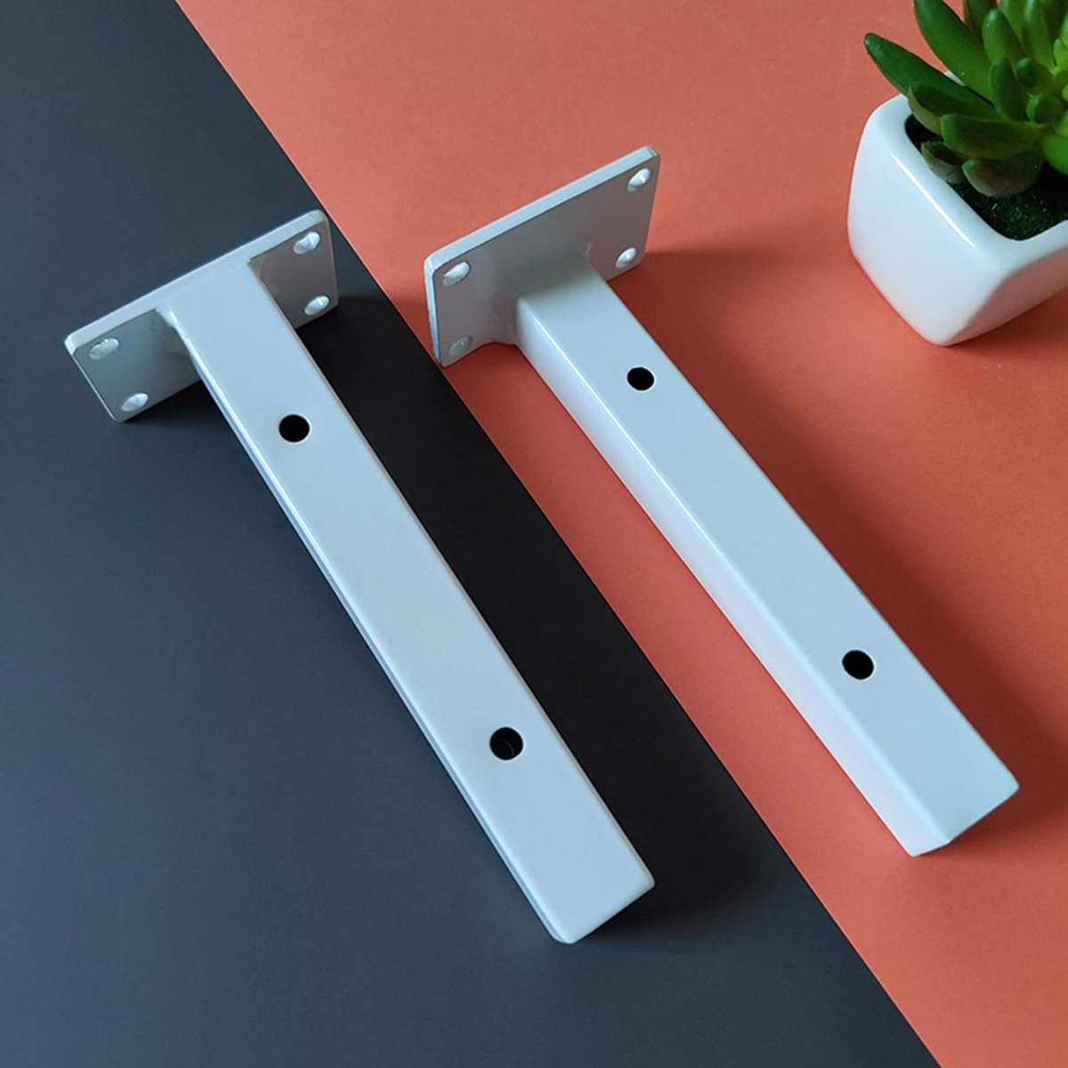 Wit Plankdragers Wandsteunen 300mm Zwaar belastbaar