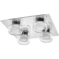 OSRAM Orbis Flame 5.5W Click CCT IP44 Deckenlampe 4-flg, in chrom - auch fürs Badezimmer - mit umschaltbarer Farbtemperatur