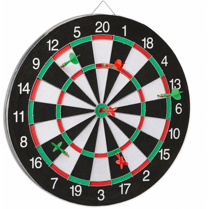 Relaxdays Dartbord set met 2 dartborden en pijlen
