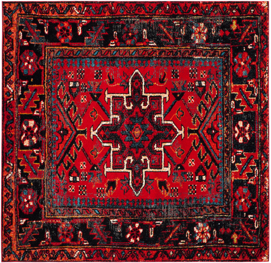 Langley Street Kristina Moroccan Area Rug Red Square 201 cm