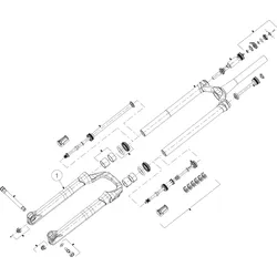Tauchrohr Mattoc 3 Pro 29+ 110 Boost mattschwarz, Manitou, Passend für Mattoc 3 Pro 29+ 110 Boost, Farbe: schwarz, VE: 1 Stk.