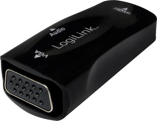 LogiLink CV0108 Adapter [1x HDMI-Buchse - 1x VGA-Buchse] Schwarz