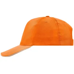 Basecap Promo "MB6552" 5-Panel-Sandwich - orange/white