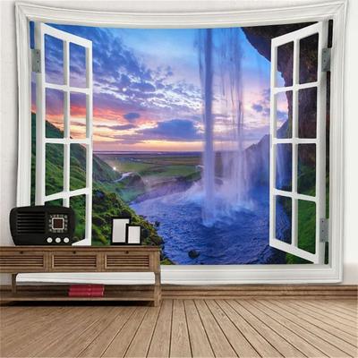 Uplifted Finds Scenic Aperture Mural   Tree Hole Perspective Window Tapestry   Executive Studio & Nature Sanctuary Decor 194 200 X 150 Cm