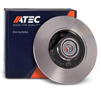 Atec 1x Bremsscheibe +ABS-Ring+RADLAGER Hinterachse [Hersteller-Nr. 10601701] für Citroën, Peugeot