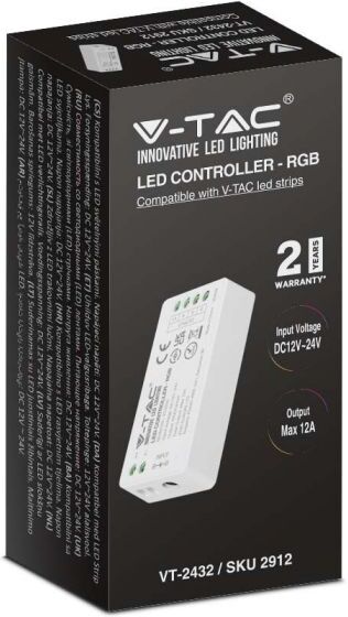 V-Tac Vt-2432 Controller Per Strisce Led Wi-Fi Rgb 12v O 24v A 4 Pin - Sku 2912