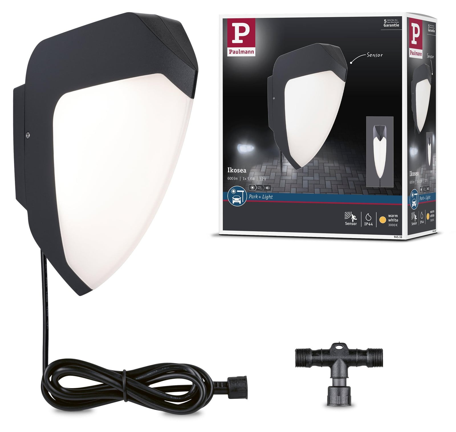 Paulmann Ikosea Park + Light LED buitenwandlamp voor tuin en terras
