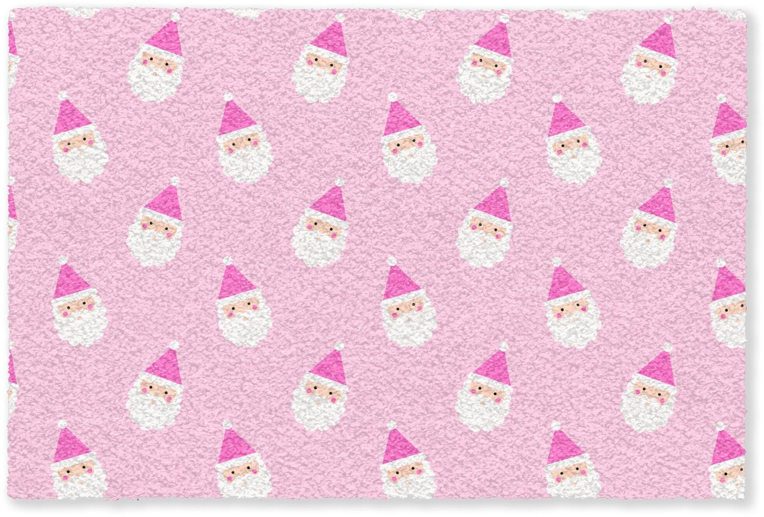MuchoWow Deurmat Kerstman - Roze Pastel - 90 x 60 cm