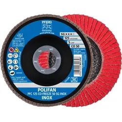 PFERD TOOLS POLIFAN Fächerscheibe PFC konisch SG INOX Edelstahl - 67712550