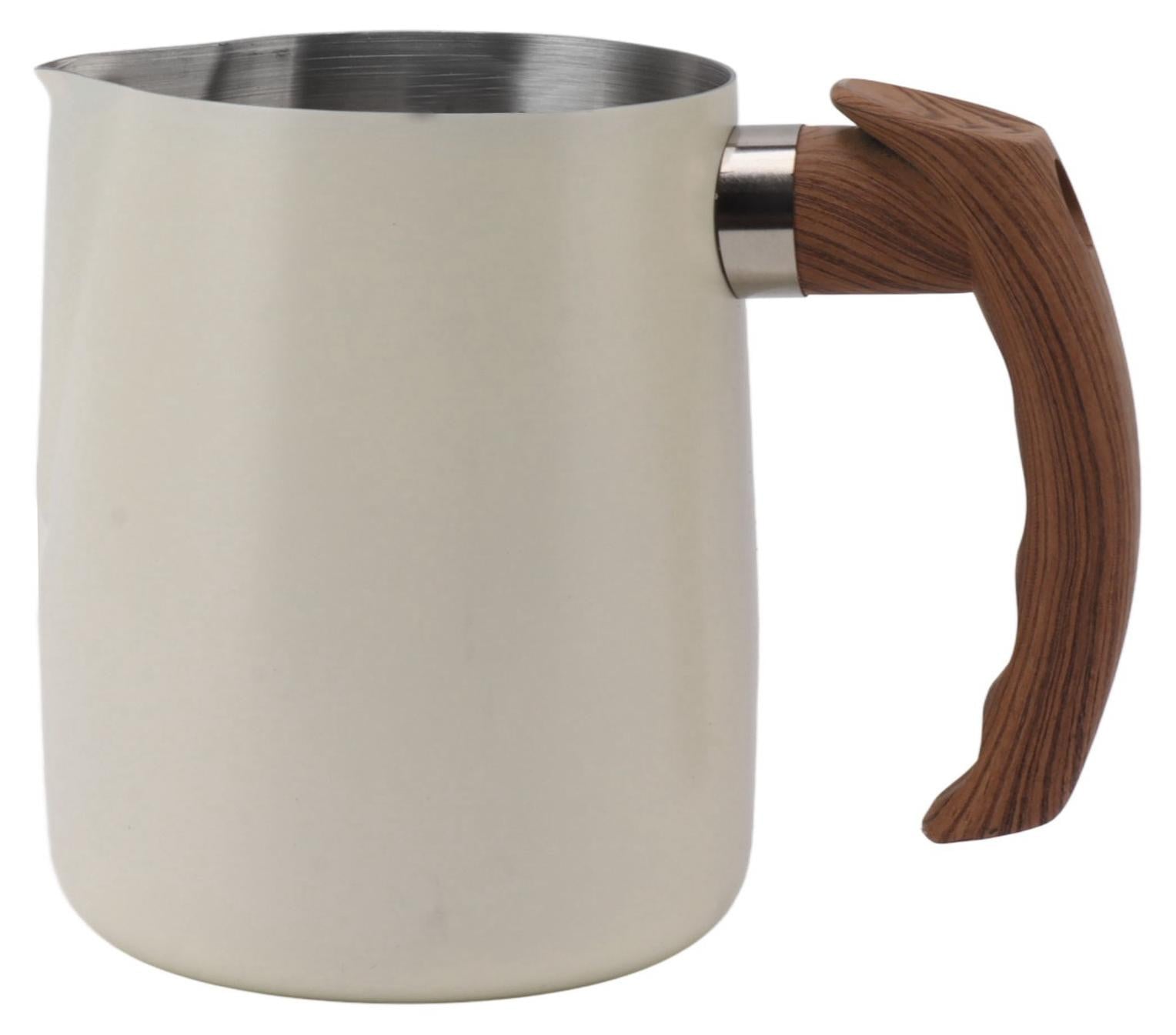 Gistuch Melkopschuimer Parelwit, Roestvrij Staal 304, 1000 ml