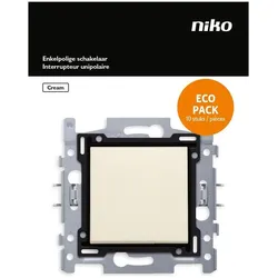 Niko Interruttore Incorporato Originale Crema, Schalter + Taster