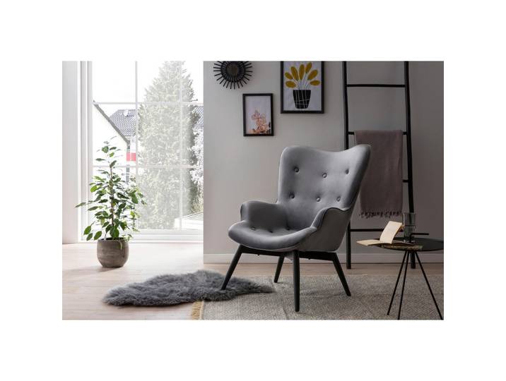 Livetastic Sessel, Grau, Schwarz, Metall, 80x92x99 cm, Wohnzimmer, Sessel, Sonstige Sessel