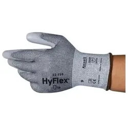 Ansell, Schutzhandschuhe, HyFlex 11-755 Grey Polyurethane Cut Resistant Gloves, Size 10, Polyurethane Coating (10)