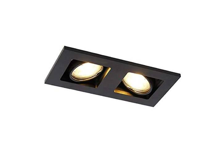 QAZQA qure - Spot encastrable - 2 lumière - L 19 cm - Noir - Moderne - éclairage intérieur - Salon I Chambre I Cuisine I Salle à manger