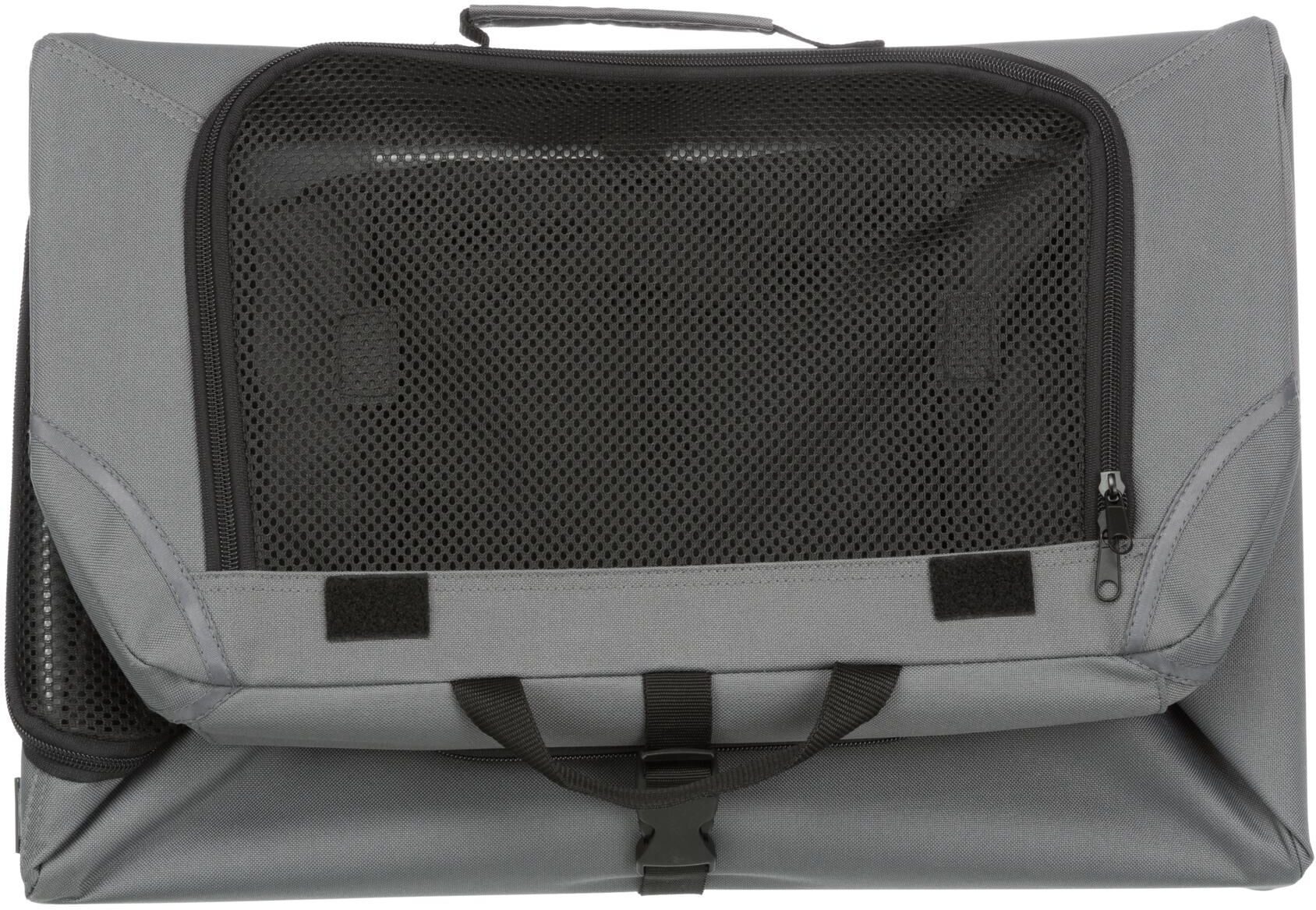 Tiertransportbox TRIXIE "Soft Kennel Easy, M-L", grau, B:95cm H:63cm T:69cm, Polyester, Tiertransportbehälter, Tiertransportbox grau B/H/T: 95cm x 63cm x 69cm