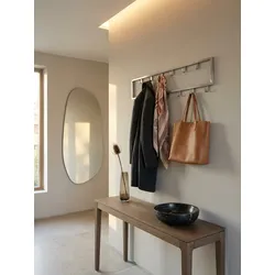 Wandgarderobe Metall Silber Modern 80x20x4 cm