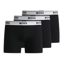 BOSS für Herren. 50475282 Pack 3 Schwarze Logo-Boxershorts (S), Heimtextilien, Baumwolle