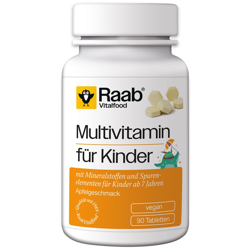 Raab Vitalfood Multivitamin für Kinder Pulver 90 St Lutschtabletten