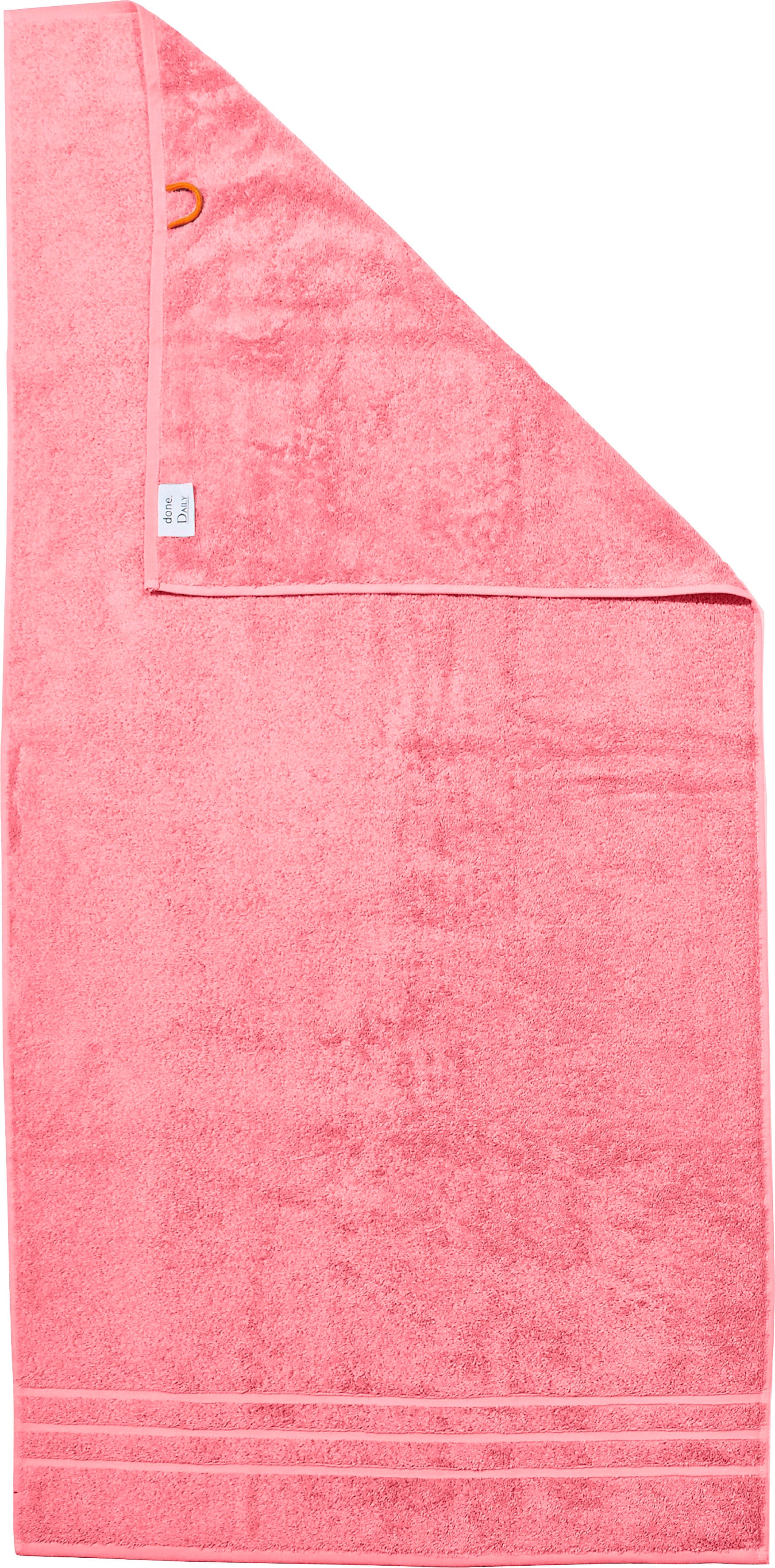 Duschtuch DONE. "Daily Uni", rosa (blossom), B:70cm L:140cm, Walkfrottier, Obermaterial: 100% Baumwolle, Handtücher, Duschtuch, Uni Farben, saugfähiges Walkfrottier blossom B/L: 70cmx140cm, 1 Stk., Walkfrottier