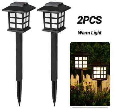 Uplifted Finds Outdoor Solar Garden Landscape Lanterns warm Light 2pcs