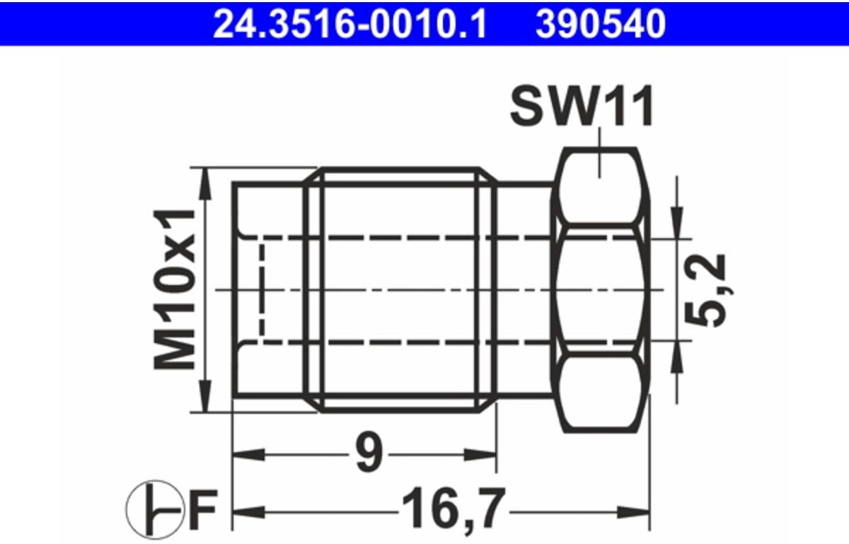 Überwurfschraube ATE 24.3516-0010.1