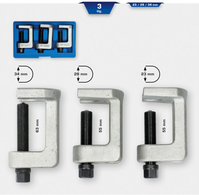 Brilliant Tools Jeu d’extracteur de rotule pour bras de suspension, 3 pcs (BT661000)