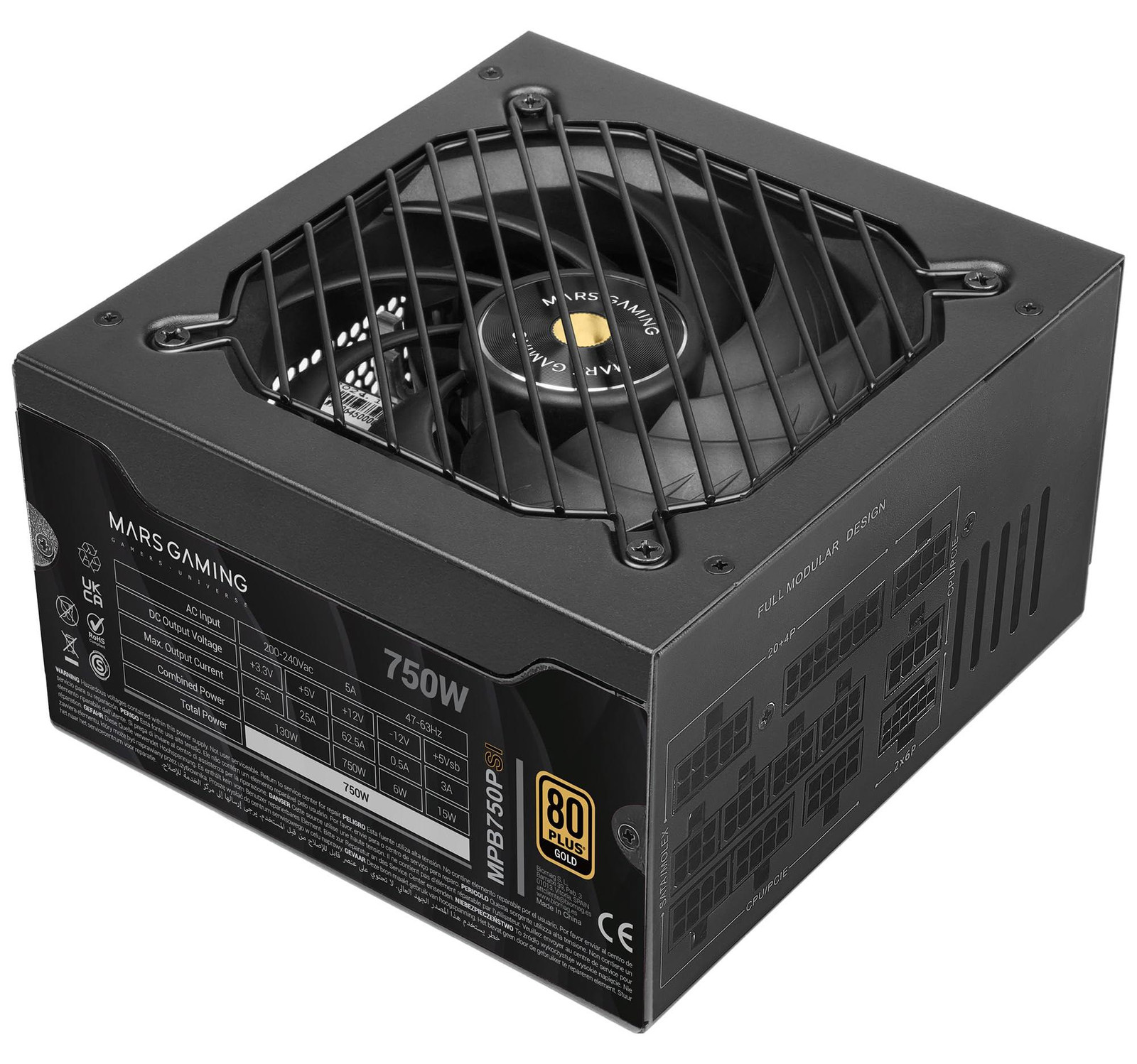 Mars Gaming MPB750PSI voeding met EU-stekker