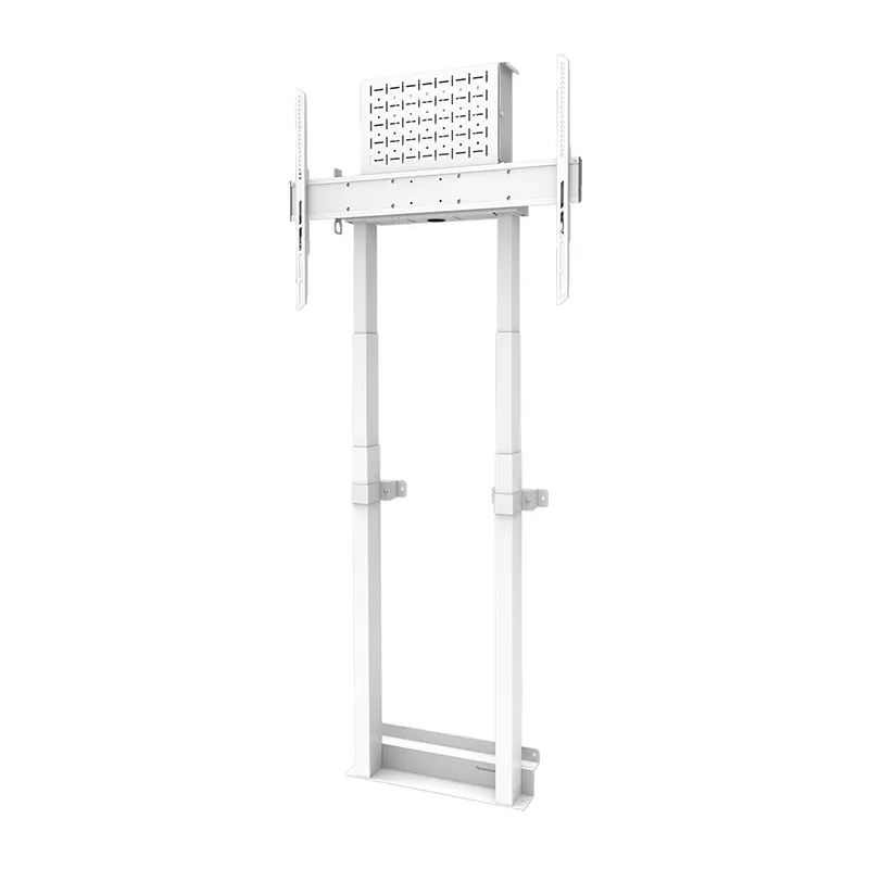 Neomounts by Newstar Motorised Wall Stand incl. storage box 10cm Wheels VESA 100x100 up to 800x600 weiß