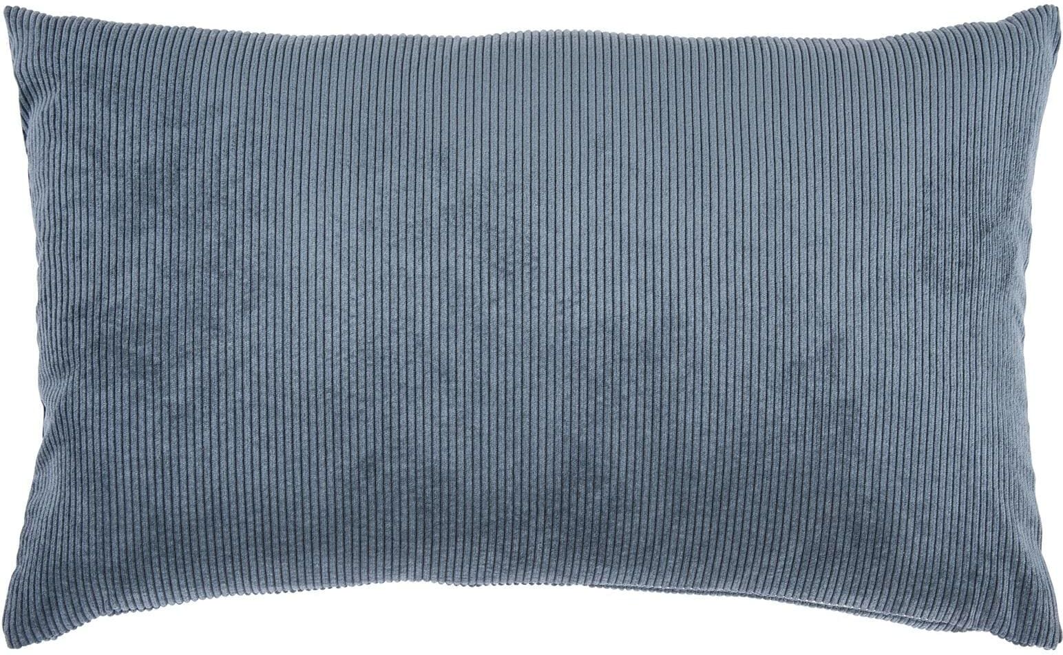 Kissenbezug PAD "pad Kissenbezug Casual White, 35 x 60 cm", blau (dusty blau), B:35cm L:60cm, Polyester, Polyacryl, Polyester, Kissenbezüge, Kissenbezug, Made in Europe dusty blau B/L: 35cm x 60cm, 1 Stk., Polyester