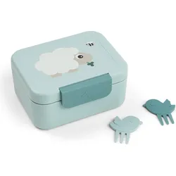 Tiny Farm Kinder-Lunchbox mit Fächern und Gabeln blau, 3-tlg.