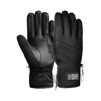 Skihandschuhe REUSCH "Daisy WINDSTOPPER", Damen, Gr. 8, schwarz, 80% Polyester, 20% Leder, unifarben, Handschuhe, mit winddichter, atmungsaktiver Funktion