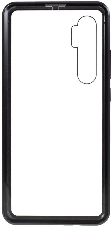 INCOVER Xiaomi Mi Note 10 Lite 360° Magnetisk Metal Cover m. Glas Bagside & Forside - Sort