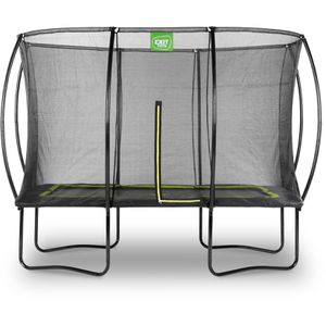 EXIT-Toys Trampolin Silhouette, outdoor, 214 x 305cm, schwarz/neongrün, mit Netz, bis 120kg
