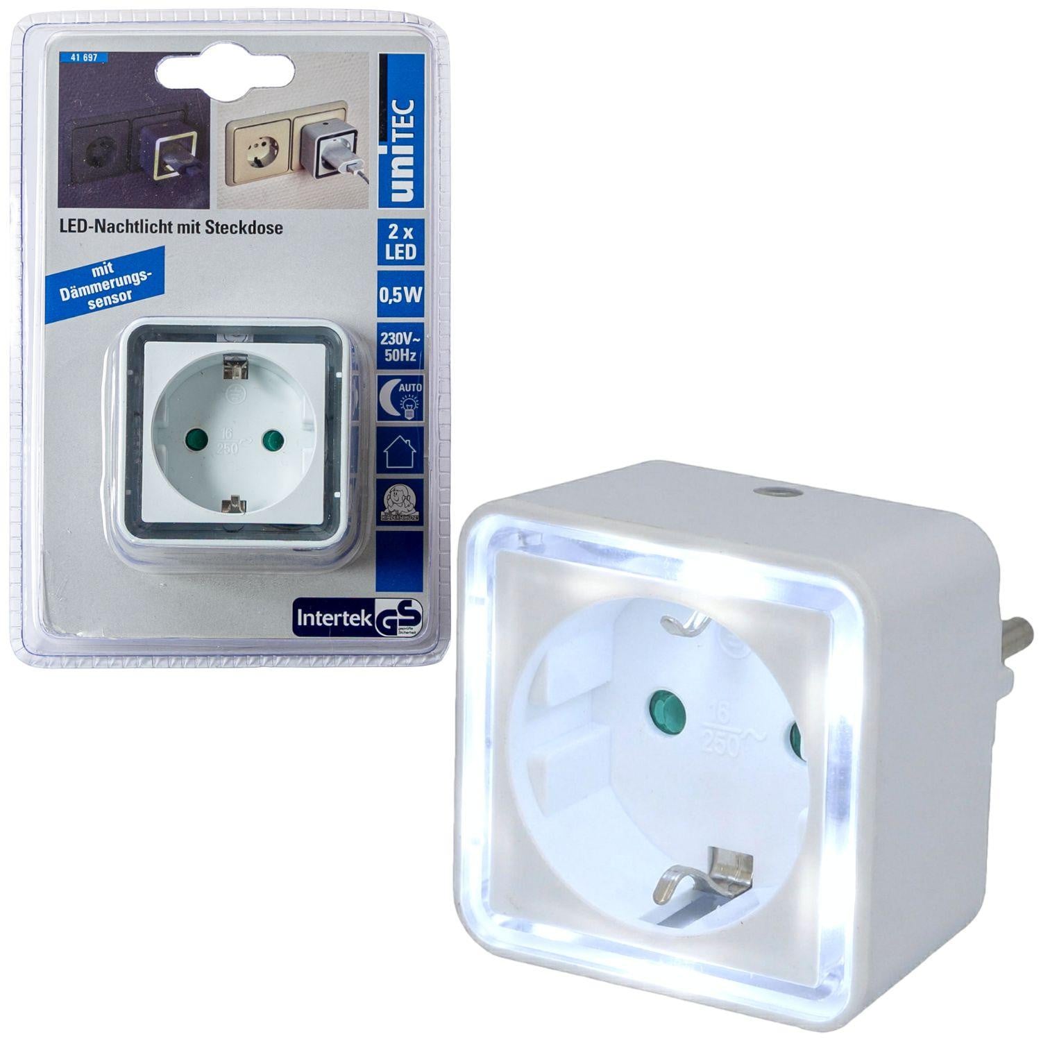 Unitec LED-nachtlamp voor wandmontage