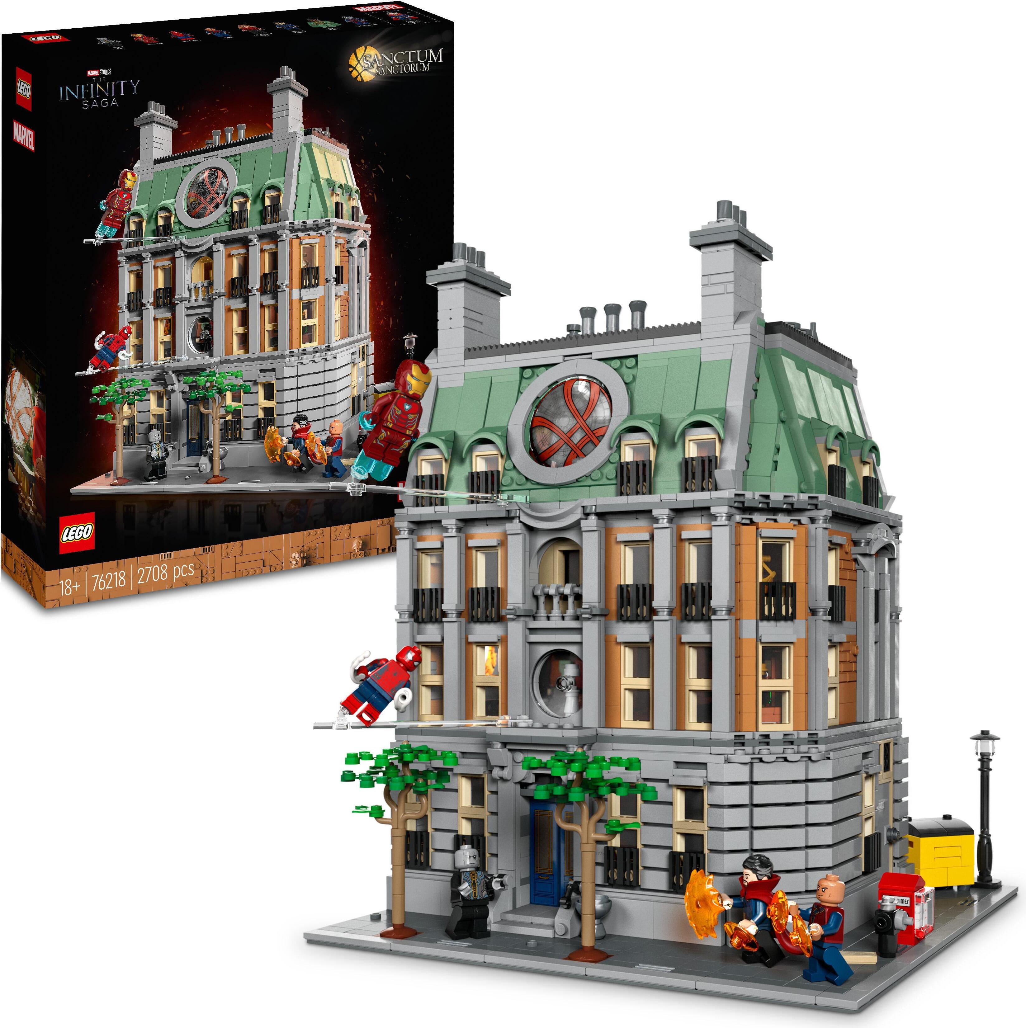 LEGO Marvel Sanctum Sanctorum, 3-stöckiges Modular Building Set mit Doctor Strange und Iron Man-Minifiguren, Spielzeug-Haus aus Avengers: Endgame, Sammlerstück für Fans, tolle Zimmer-Deko 76218