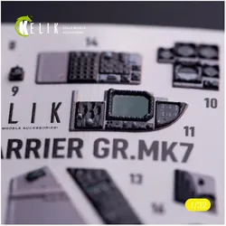 Kelik GR.MK7 Harrier - interior 3D decals for Trumpeter kit
