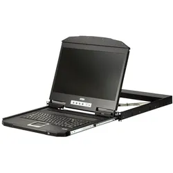 ATEN CL3100NX US Kurze Tiefe Single Rail 18,5"-LCD Konsole (USB, VGA), US-Layout