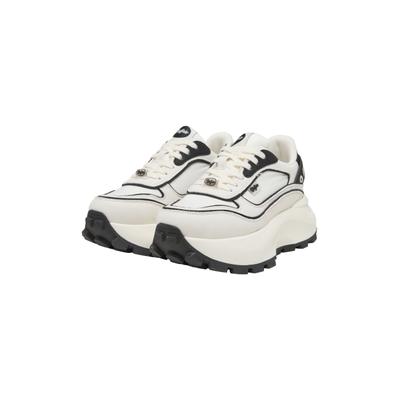 Trainingsschuh BUFFALO "Buffalo MANHATTEN ONE", Damen, Gr. 38, schwarz-weiß (weiß, schwarz), Polyurethan, Schuhe