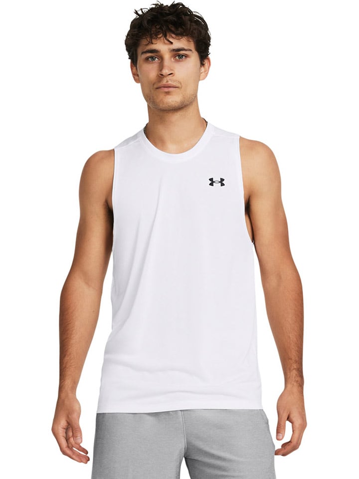 Under Armour Trainingstop in Weiß - L