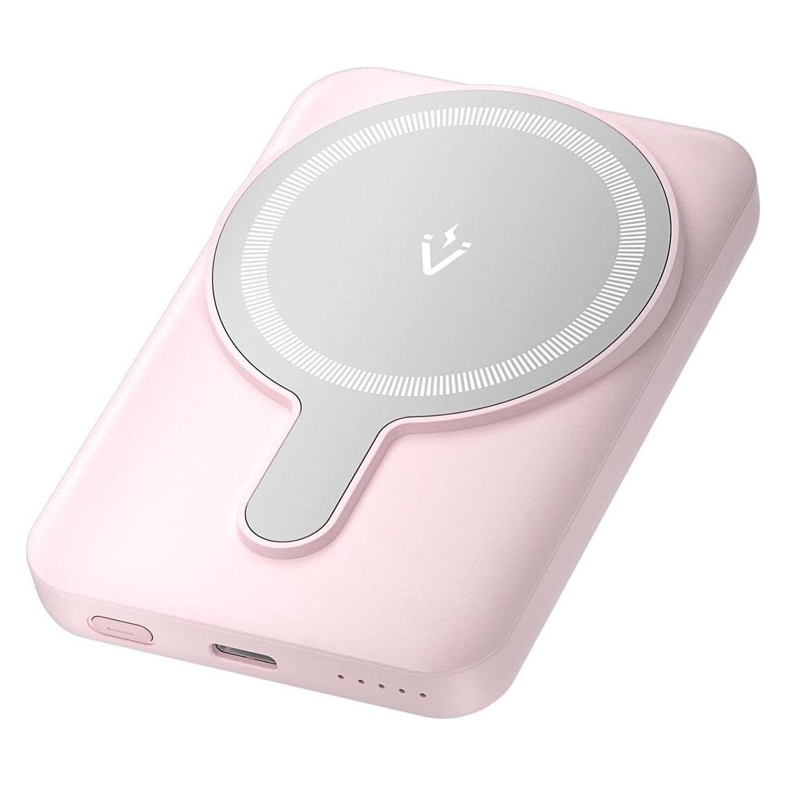 Vention 5000mAh Magnetic Wireless Power Bank (USB-C + USB-C + Wireless) 20W Pink Light Indicator Display Typ (5000 mAh, 20 W, 18.50 Wh) (FHSP0)