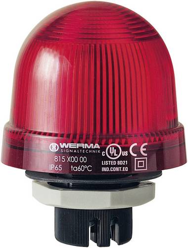 Werma Signaltechnik Signalleuchte 815.100.00 815.100.00 Rot Dauerlicht 12 V/AC, 12 V/DC, 24 V/AC, 24 V/DC, 48 V/AC, 48 V/DC, 110