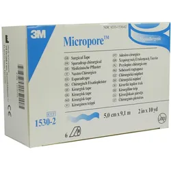 Micropore Vliespflaster, 5 cm x 9,1 m 6 St