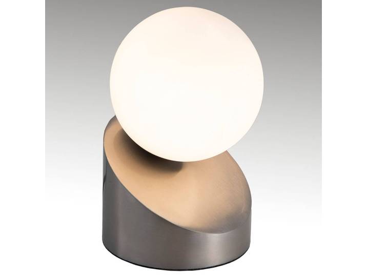 Nowa Nachttischlampe Alisa, alu / grau / zink, für Wohn- / Esszimmer, Metall, Modern, Tischlampe